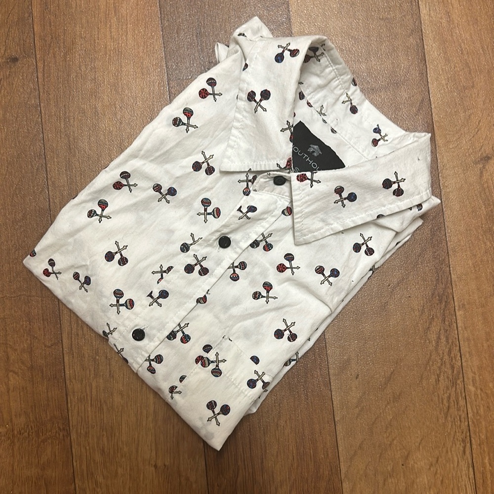 Shouthouse Button Down Maraca Print Shirts